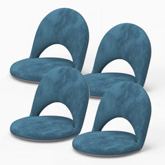 5-Position Foldable Floor Chair with Adjustable Backrest