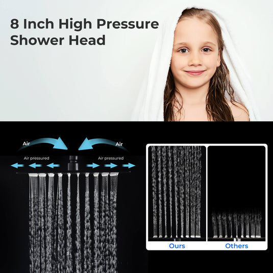 12'' Dual Shower Head Combo with Handheld Spray – All Metal
