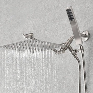 Cuzobro 10'' Shower Head Combo Set，All Metal Dual Shower Head With Handheld Spray