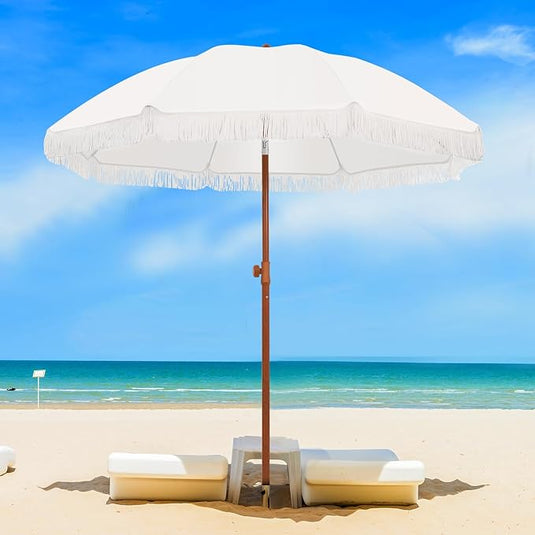 Kbrellaoutlets UV 50+ Protection Sun Umbrella White