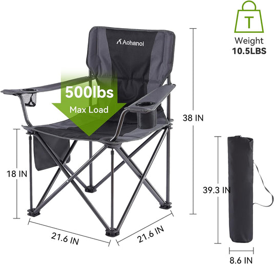 Aohanoi 500 lbs Weight Capacity Camping Chairs