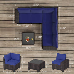 Outdoor Wicker Sofa Set