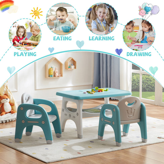 GITAWUSA Montessori Kids Table and Chairs Set