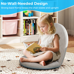 5-Position Foldable Floor Chair with Adjustable Backrest
