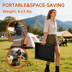 Foldable Campfire Grill Grate & Cooking Rack for Fire Pit Grilling