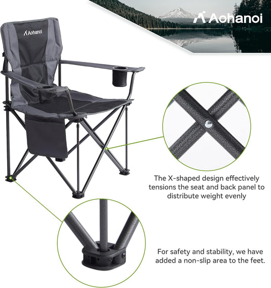 Aohanoi 500 lbs Weight Capacity Camping Chairs