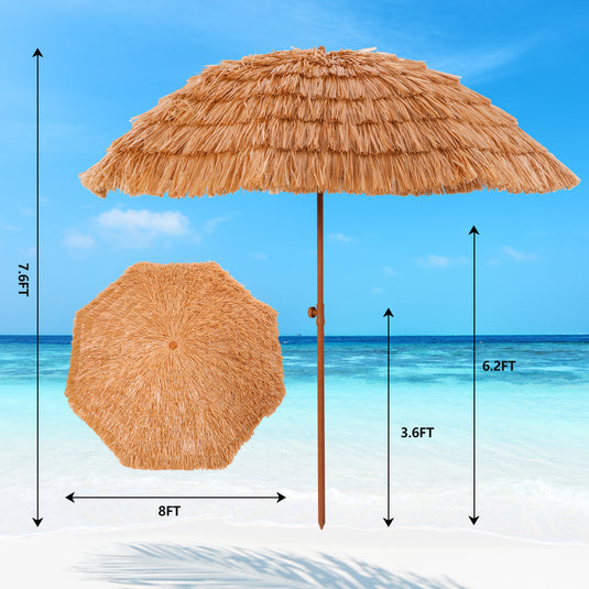 Kbrellaoutlets Sun Umbrella Hawaii Style Dome Top