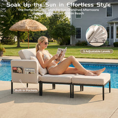 5-in-1 Modular Aluminum Patio Furniture Set