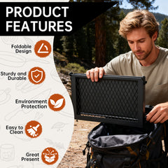 Foldable Campfire Grill Grate & Cooking Rack for Fire Pit Grilling