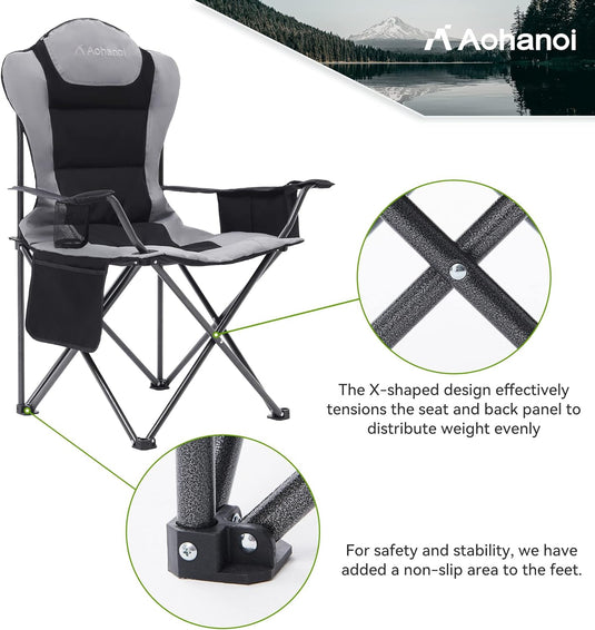 Aohanoi 300 lbs Weight Capacity Camping Chairs