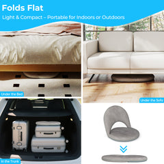 5-Position Foldable Floor Chair with Adjustable Backrest