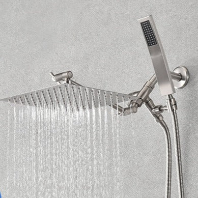 Cuzobro 8'' Shower Head Combo Set，All Metal Dual Shower Head With Handheld Spray