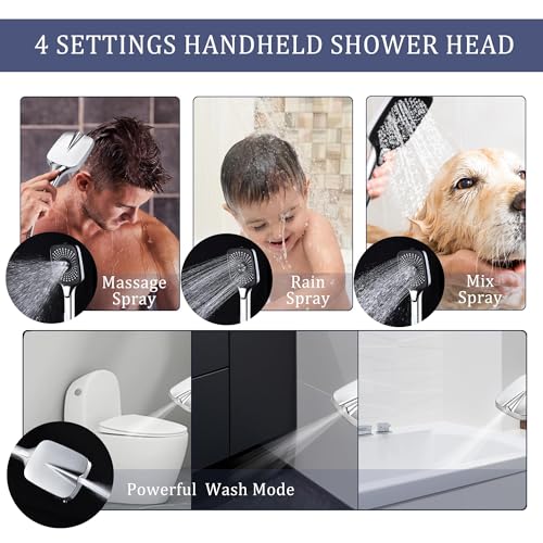 Cuzobro 12'' Shower Head Combo Set With 2-stage Extension Arm