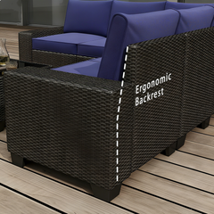 Outdoor Wicker Sofa Set